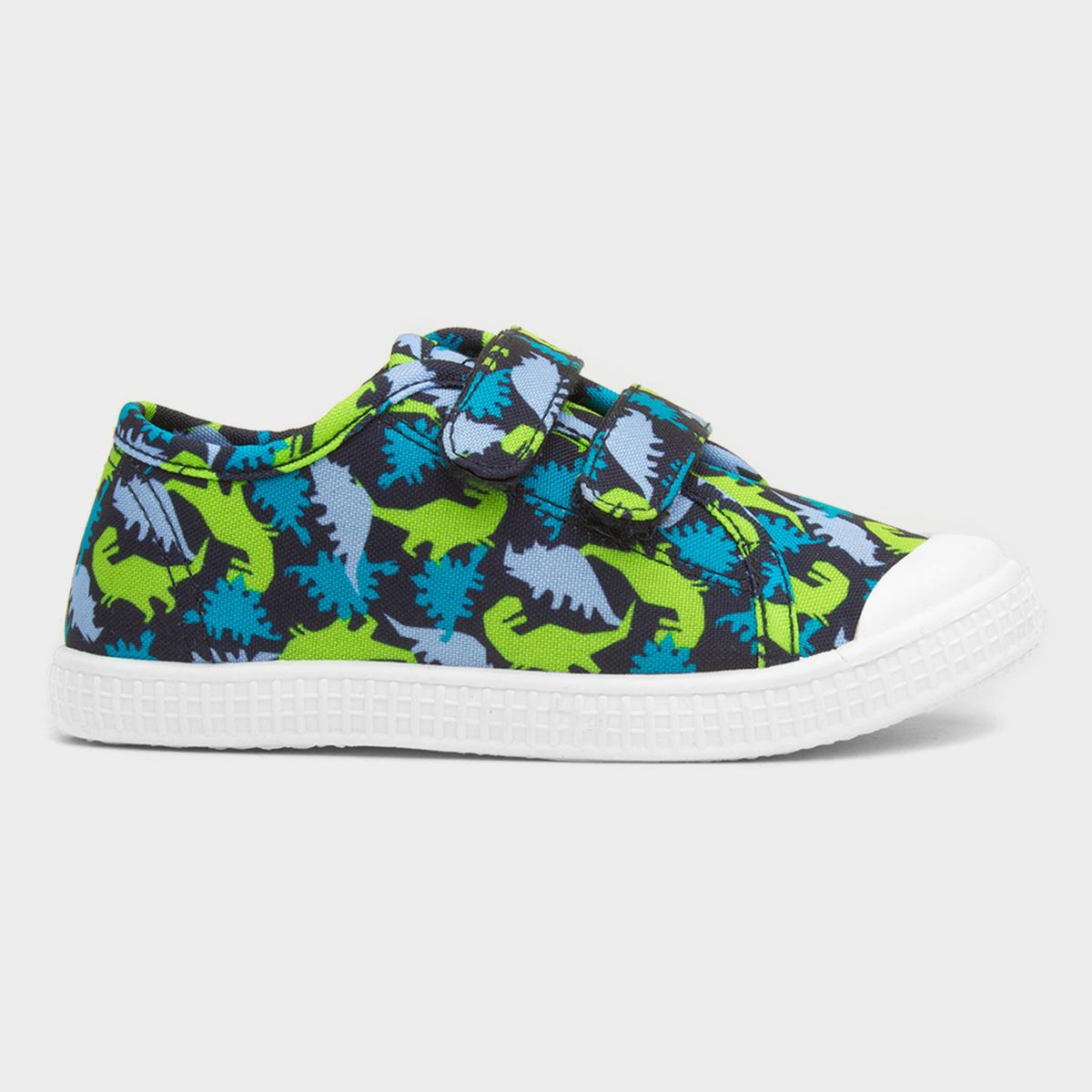 Lyle Boys Navy Dinosaur Canvas
