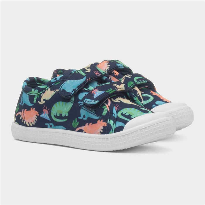Walkright Lyle Boys Multi Dinosaur Print Canvas-20743 | shoezone