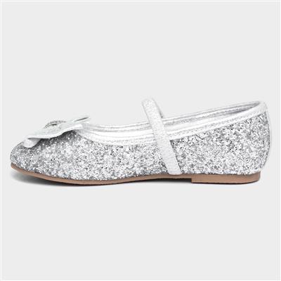 Louisa Girls Silver Ballerina