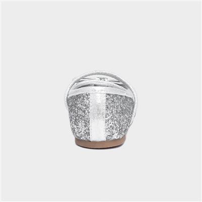 Louisa Girls Silver Ballerina