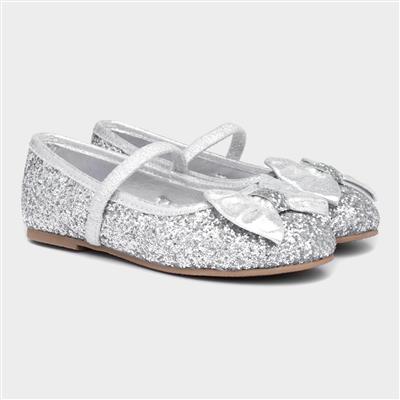 Louisa Girls Silver Ballerina