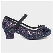 Lilley Sparkle Roxanna Kids Black Glitter Heel (Click For Details)
