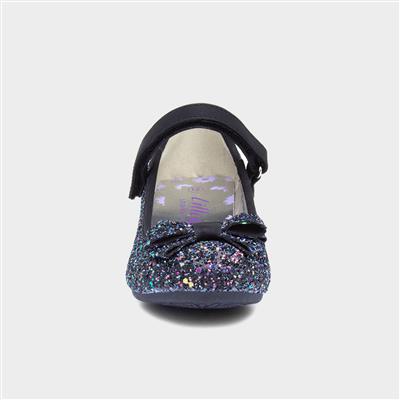 Roxanna Girls Black Glitter Heel