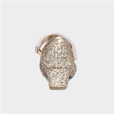 Roxana Girls Rose Gold Heeled Shoe