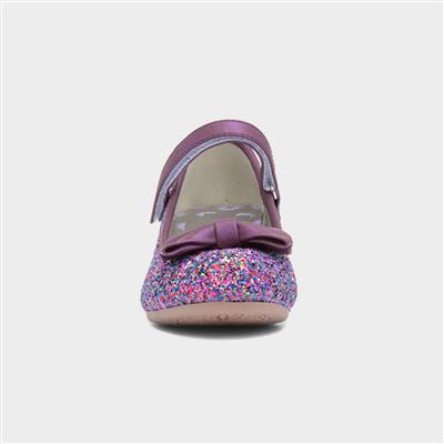 Lacey Girls Purple Glitter Heel