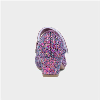 Lacey Girls Purple Glitter Heel
