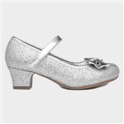Lilley Sparkle Lacey Girls Silver Glitter Heel (Click For Details)