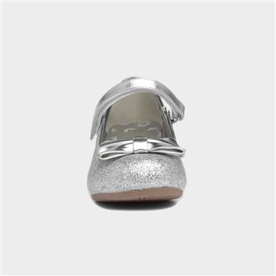 Lacey Girls Silver Glitter Heel