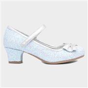 Lilley Sparkle Lacey Kids Light Blue Glitter Heel (Click For Details)