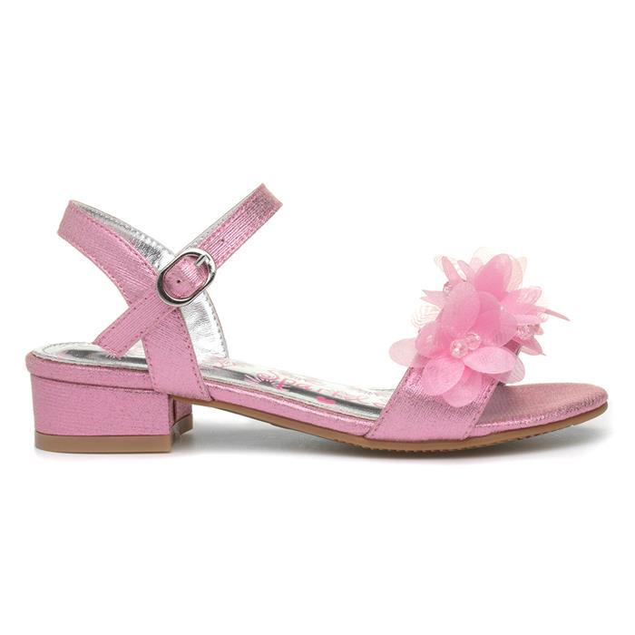 Lilley Girls Pink Floral Heeled Sandal-20805 | Shoe Zone