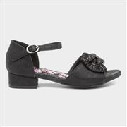 Lilley Sparkle Girls Black Bow Heeled Party Shoe (Click For Details)