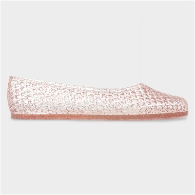 Gianna Girls Pink Glitter Jelly Ballerina