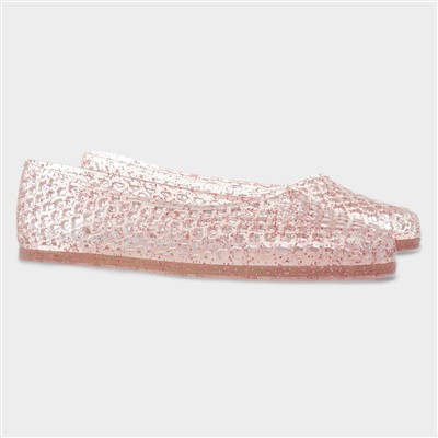 Gianna Girls Pink Glitter Jelly Ballerina