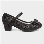 Lilley Sparkle Girls Glitter Heeled Shoe in Black (Click For Details)
