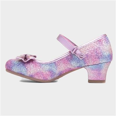 Lacey Girls Multi Glitter Heel