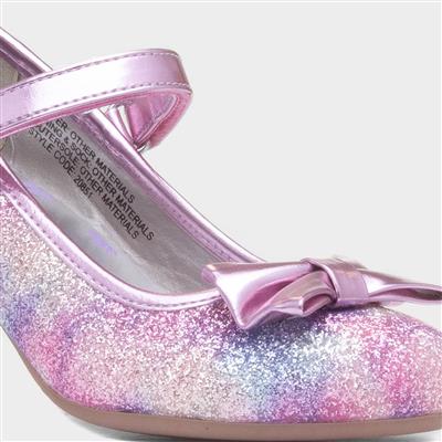Lacey Girls Multi Glitter Heel