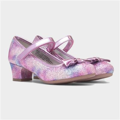 Lacey Girls Multi Glitter Heel