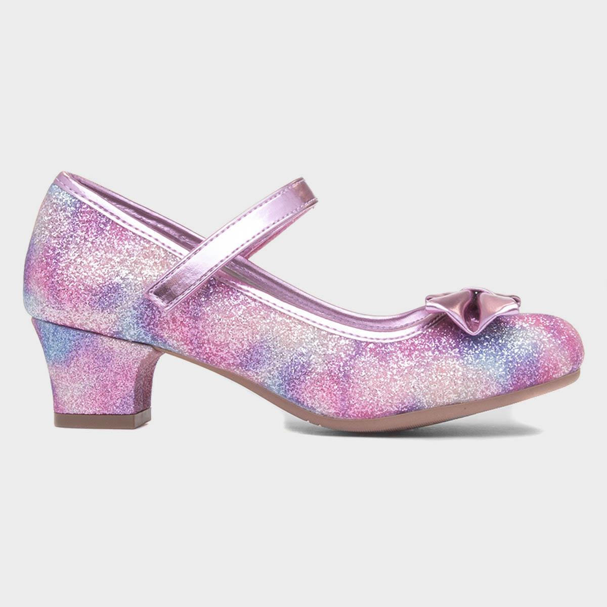 Lacey Girls Multi Glitter Heel