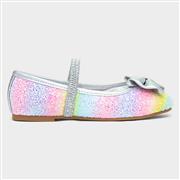 Lilley Sparkle Girl's Multi Slip On Ballerina Shoe (Click For Details)