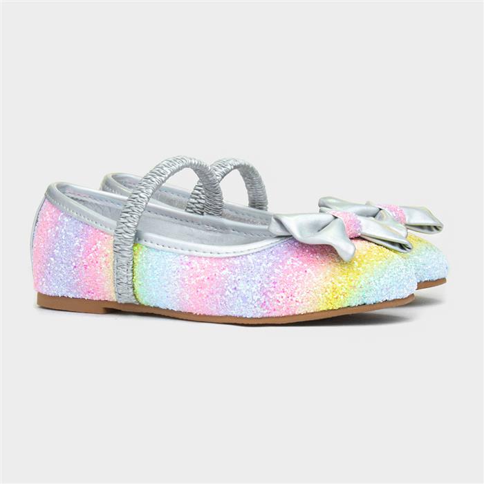 Girl's Multi Slip On Ballerina Shoe