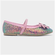 Lilley Sparkle Louisa Pink Glitter Ballerina Shoe (Click For Details)