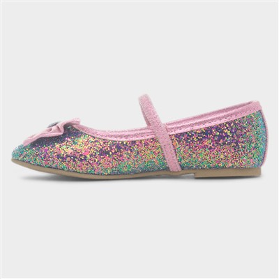 Louisa Pink Glitter Ballerina Shoe