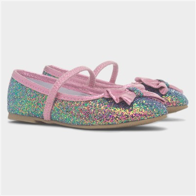 Louisa Pink Glitter Ballerina Shoe