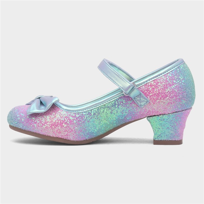 Girls Multi Glitter Heel
