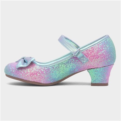 Girls Multi Glitter Heel