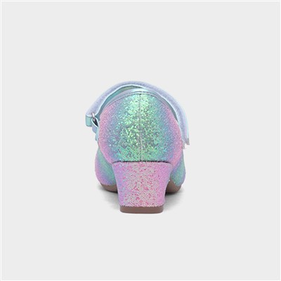 Girls Multi Glitter Heel