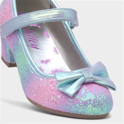 Girls Multi Glitter Heel