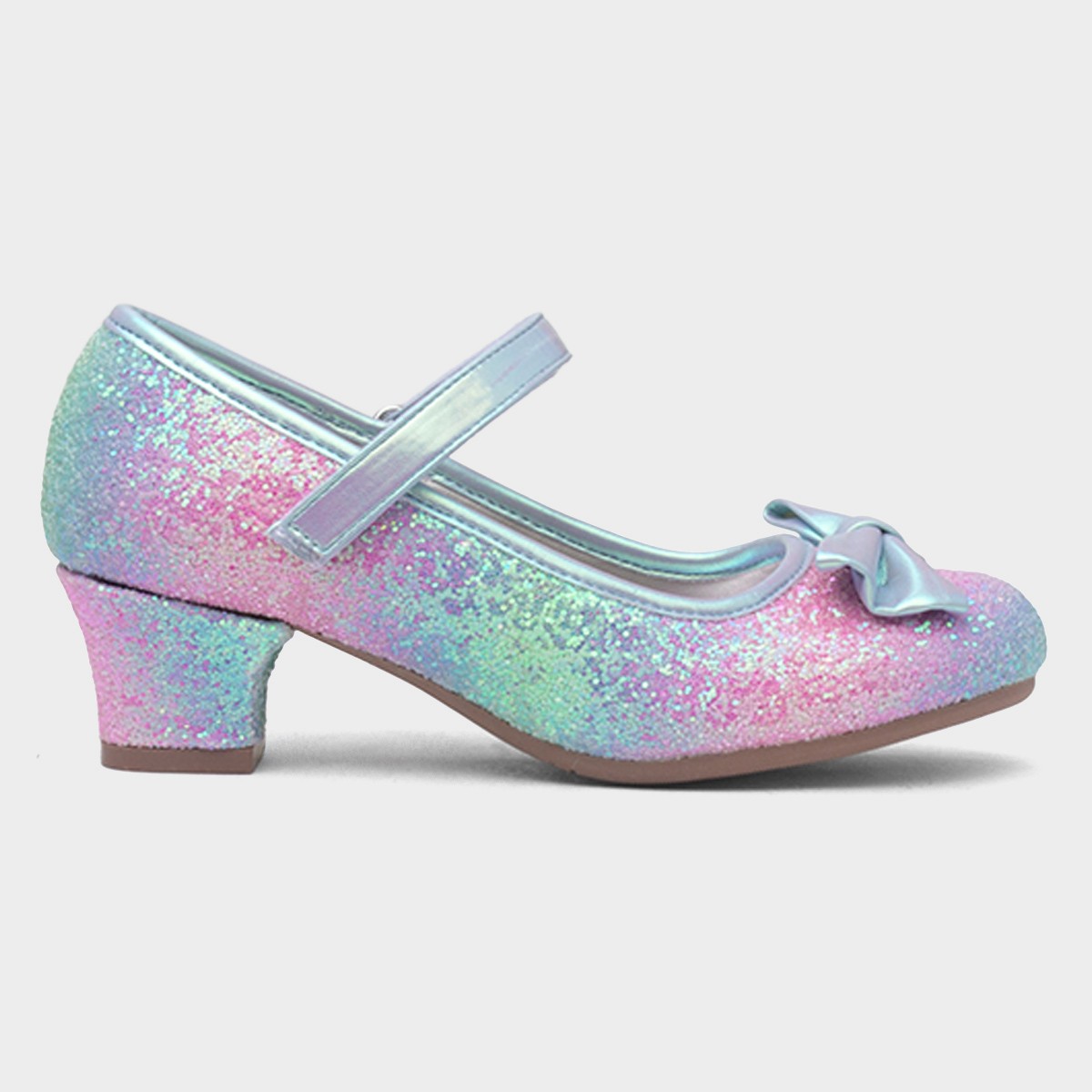 Girls Multi Glitter Heel