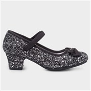 Lilley Sparkle Girls Black Glitter Heel (Click For Details)