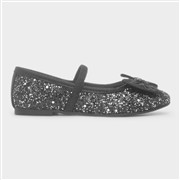 Lilley Sparkle Girls Black Slip On Ballerina (Click For Details)