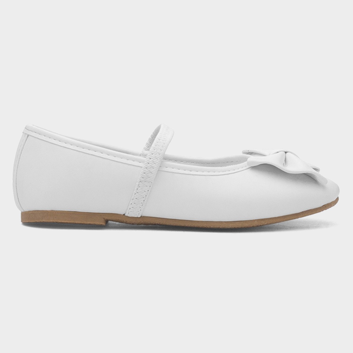 Lacyann Girls White Bow Ballerina
