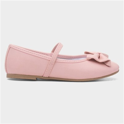 Girls Pink Bow Ballerina