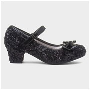 Lilley Sparkle Lacey Kids Black Sequin Heel (Click For Details)