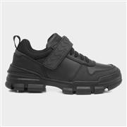 JCB Halmer Boys Black Leather Easy Fasten Shoe (Click For Details)