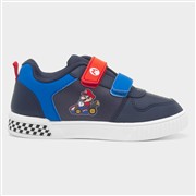 Super Mario Kids Navy Easy Fasten Light Up Shoe (Click For Details)