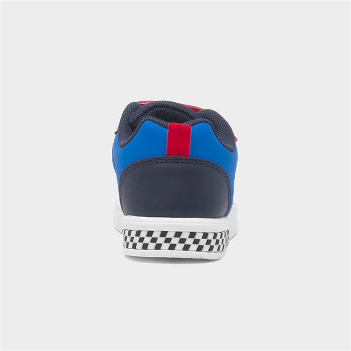 Kids Navy Easy Fasten Light Up Shoe