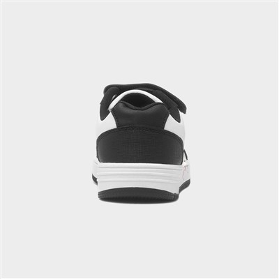 Kids White Easy Fasten Trainer