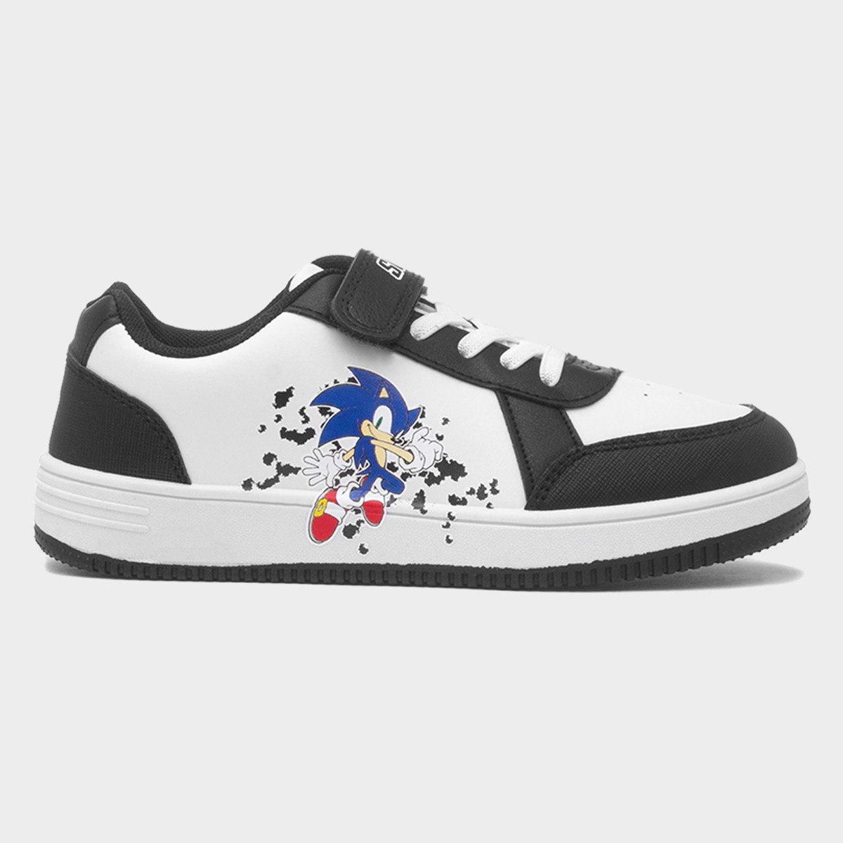 Kids White Easy Fasten Trainer