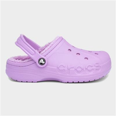 Baya Kids Purple Fur Lined Clog