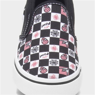 Kids Black Slip On Canvas