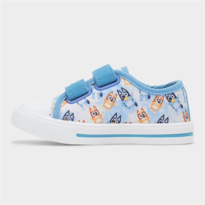 Aldo Kids Blue Easy Fasten Toe Bump Canvas