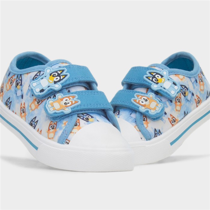 Aldo Kids Blue Easy Fasten Toe Bump Canvas