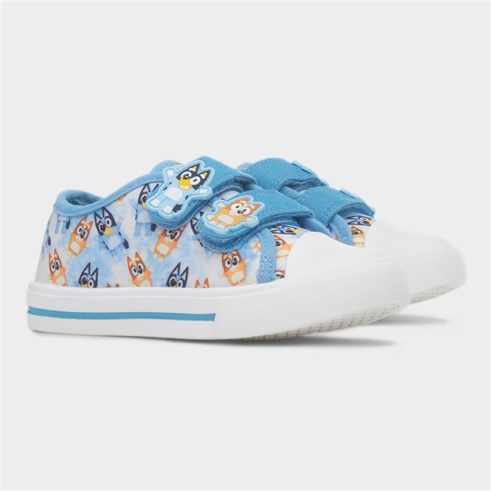 Aldo Kids Blue Easy Fasten Toe Bump Canvas