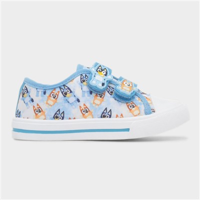 Aldo Kids Blue Easy Fasten Toe Bump Canvas