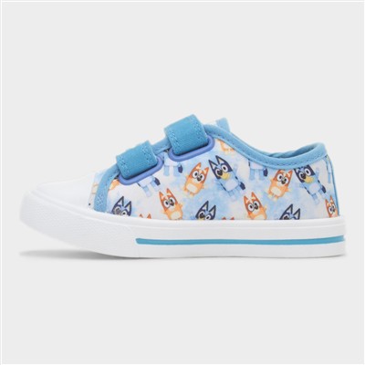Aldo Kids Blue Easy Fasten Toe Bump Canvas