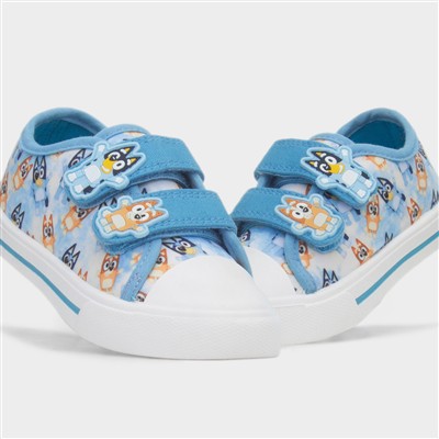 Aldo Kids Blue Easy Fasten Toe Bump Canvas